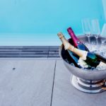 Champagne vid pool
